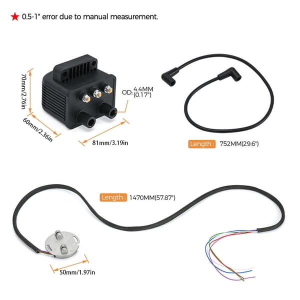 Programmerbar elektronisk tenning for Evolution XL 53-660 motorsykkel