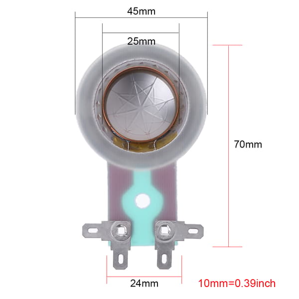 Diskanthøjttalere Svingspole Membran Svingspole Horn Diskanthøjttaler Membran 80 mm længde