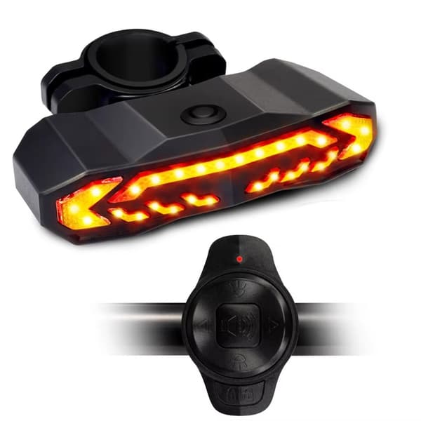Hög synlighet Cykelsäkerhetslampa inklusive larmbroms USB C-laddning