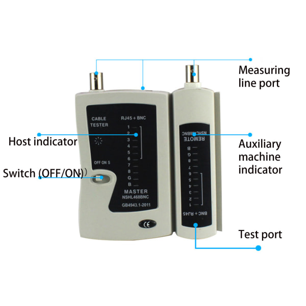 RJ45 RJ11 RJ12 CAT5 UTP LAN Nätverkskabel Tester Telefonlinjedetektor Fjärrtestverktyg Nätverk