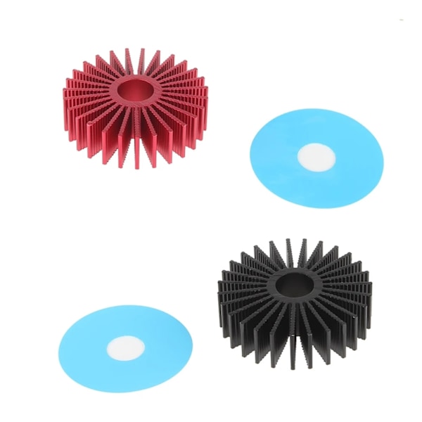 36mm Rund Kjøleribbe for Voron 2.4 3D-printer Steppermotor Aluminium Kjøleribbe Black 5pcs
