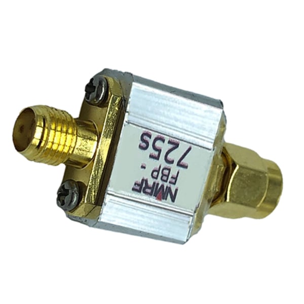 725MHz SAW-bandpassfilter, 45MHz bandbredd 1dB bandbredd 703-748MHz, FBP-725s SMA-gränssnitt