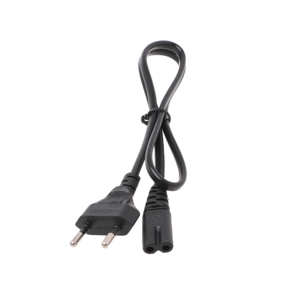 2-pins AC EU Strømkabel Ledning Strømledning For Stasjonær PC Laptop
