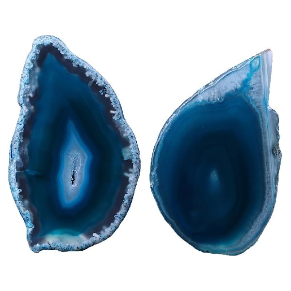Agat skiva naturlig kristall skiva sten DIY hänge mineral dekoration för hemrum DIY smycken charm tillbehör Blue - 50mm-70mm