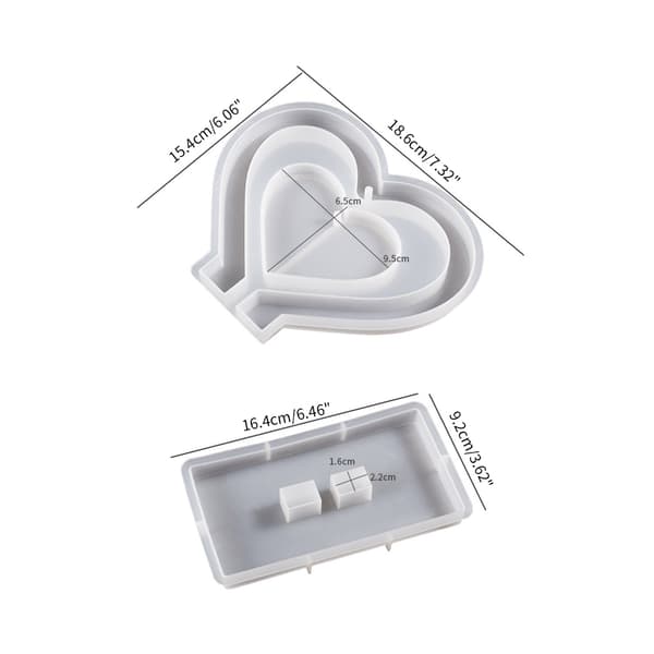 Fotoramme harpiksforme Valentinsdag gave hjerteformet billedsilikoneform