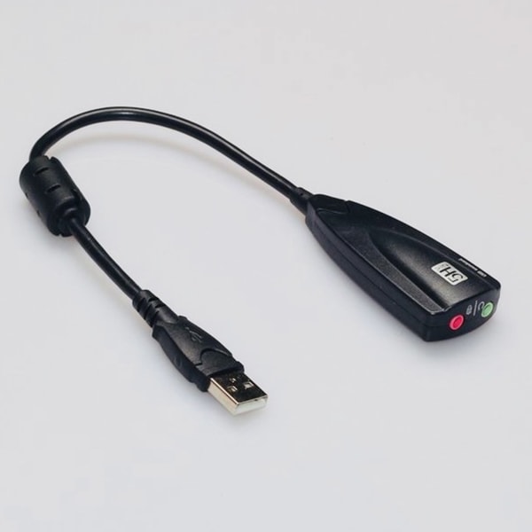 Externt USB ljudkort 7.1-kanals 3D-ljudadapter 3,5 mm headsetbyte för PC Desktop Notebook Plug for Play under