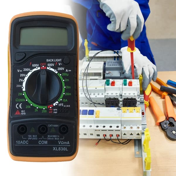 Multimeter LCD Display Spænding Strøm Ohm Tester Voltmeter Ammeter Ohmmeter