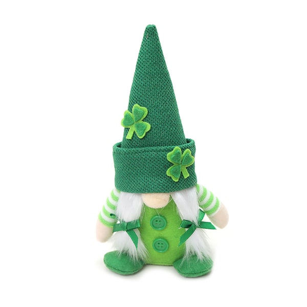 Patrick's Day Gnome Decor Plysch Irish Leprechaun Skandinavisk Tomte Nisse Dwarf null - B