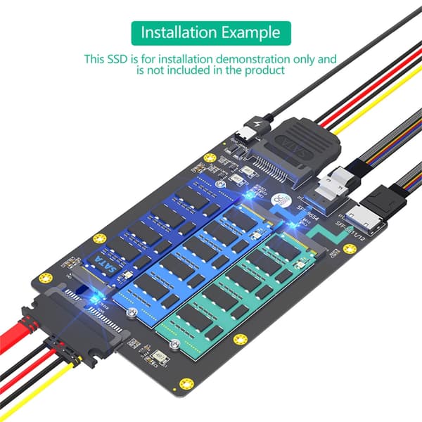 Effektiv adapter til konvertering af M.2 NVMe solid state-diske til SFF 8611 8654