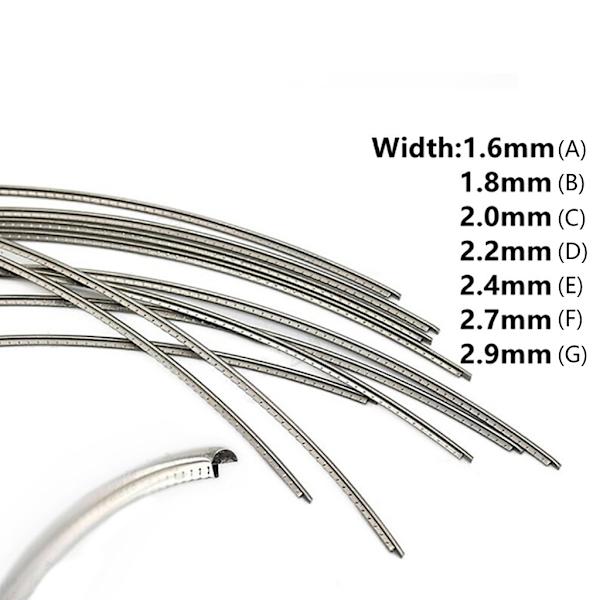 1 rulle kopparnickel 1,6 mm-2,9 mm bredd 2,5 m gitarrbandtråd för gitarr 2.0MM
