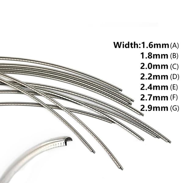 1 rulle kopparnickel 1,6 mm-2,9 mm bredd 2,5 m gitarrbandtråd för gitarr 2.7mm