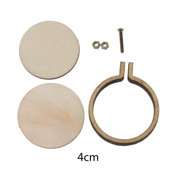 DIY Trä för Korsstygn Båge Mini Ring Broderi Cirkel Sömnad Kit Ram Cr