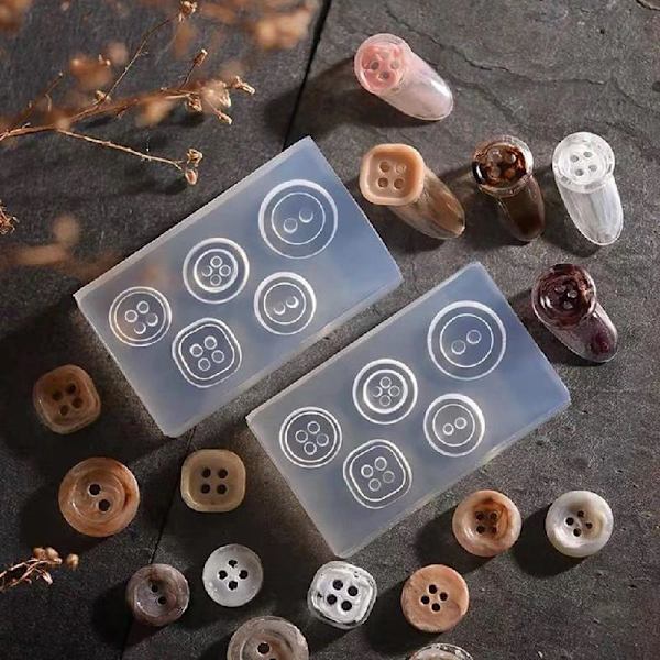 Kristall form mögel Knapp Spänne Gjut Mould DIY Crafts Tool