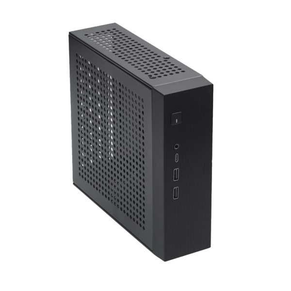 Stilfuldt ITX Computer Kabinet Pladsbesparende Mini Desktop Kabinet Chassis Fodstøtte 180W Strømadapter til Valgmuligheder