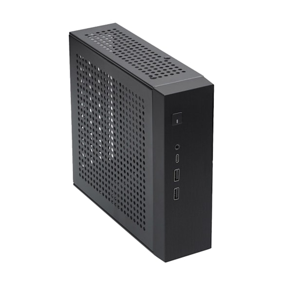Tyylikäs ITX-tietokonekotelo, tilaa säästävä mini-työpöytäkotelo, alustatuki, 180 W virtalähde lisävarusteena