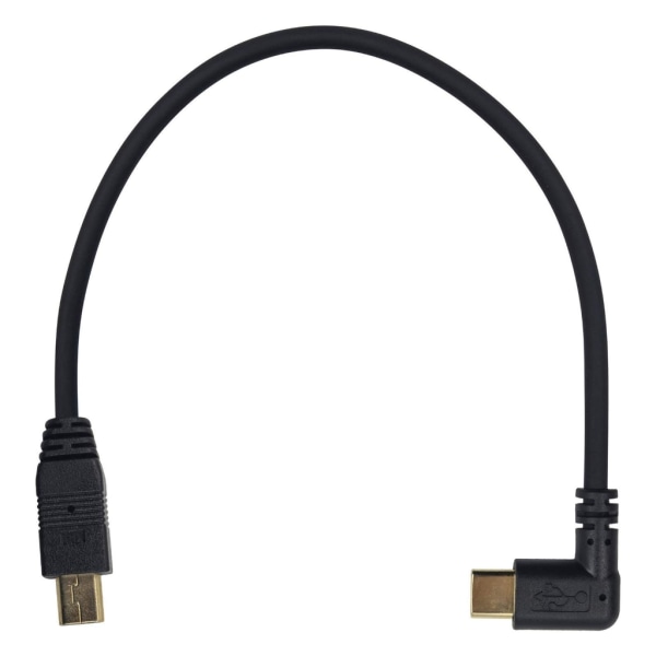 Mini USB till Typ C Adapter Converter Kabel för kameratelefon OTG-kabel 90 graders USB 3.1 Typ C hane till mini USB -överföring