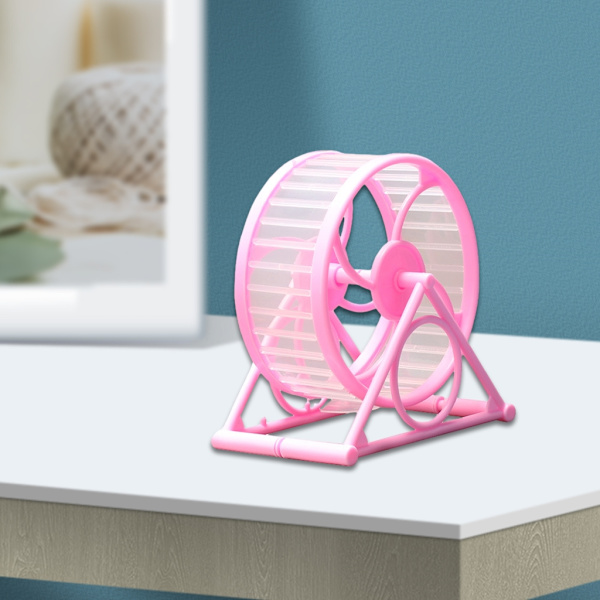 Liten fågel Hamster löphjul med stativ Hushållslöpar joggingleksak Lekhjul Hushållslöparjoggingleksak Pink