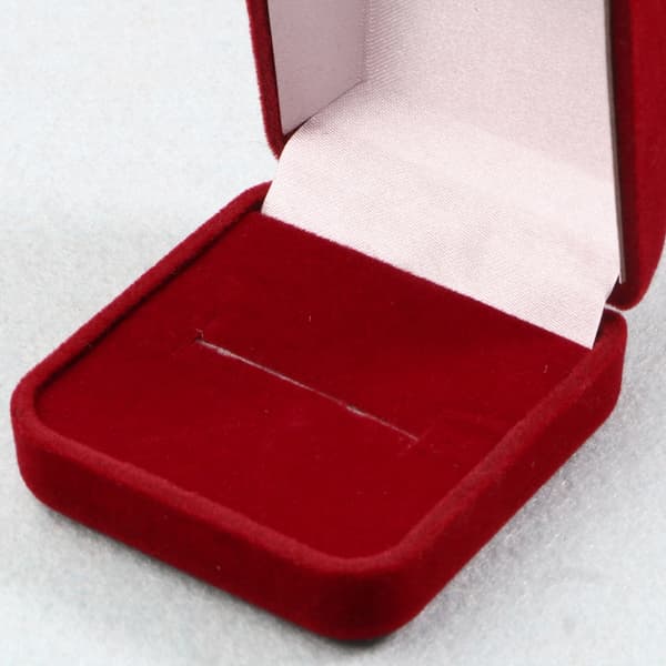 Flip Ring Box Sammet Smycken Presentbox Vigselring Förvaringsfodral för förlovning Bröllopsdag Alla hjärtans dag Black - Single ring 1