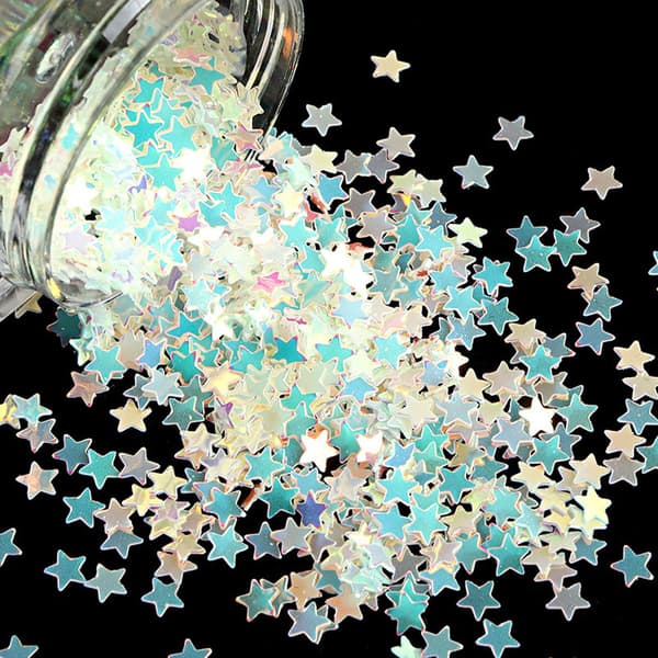 Søt sommerfugl stjerne lysende paljetter 4-stil glød i mørket glitter DIY D