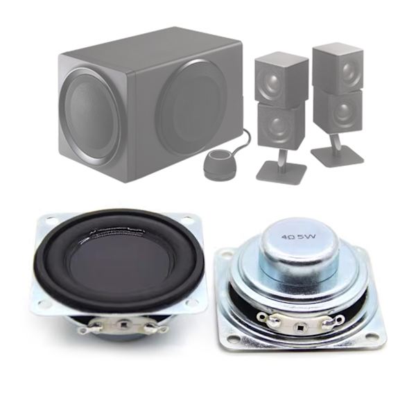 45MM Mini Audio Portable Speaker 4 Ohm 5W Full Range Högtalare Gummi Sida NdFeB Magnetisk högtalare inre med monteringshål