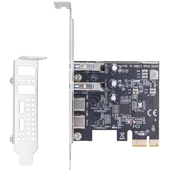 2 Type C 2 Type A PCIe Kort USB 3.2 10Gbps Hurtige Hastigheder Dataoverførsel Desktop