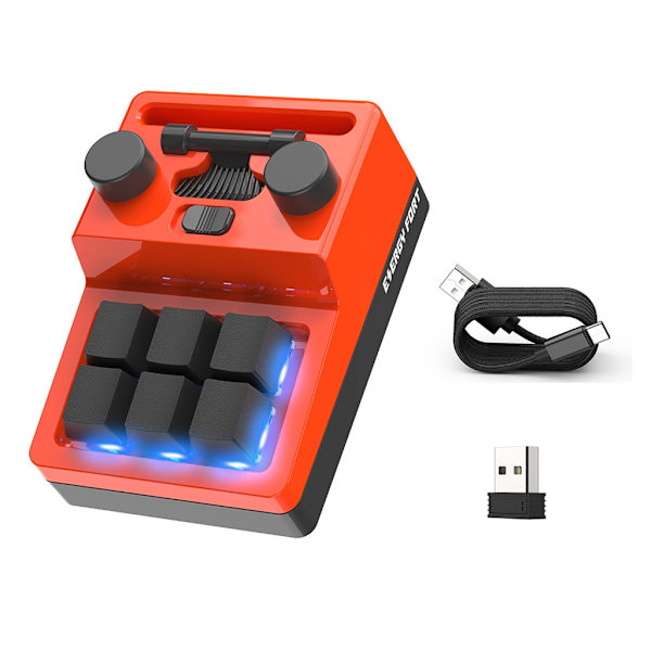 USB Brugerdefineret Tastatur Lydstyrkeknap Programmering Makro Gaming Photoshop-Hotswap Keypad Mekanisk Rød Switch BT-2.4Ghz