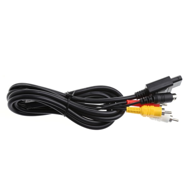 1.8M/6FT Multifunktionell AV Audio Video A/V TV-kabel RCA för 64 N64 GameCube för NGC SNES för SFC-konsol