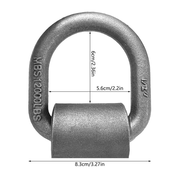 Påsvejs 1/2\" D-ring Ladvogn Trailer Surringsbeslag Lastankerpunkt