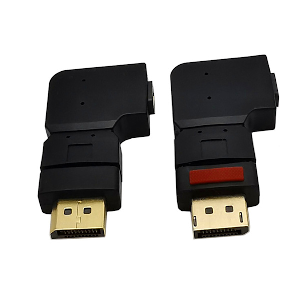 90 graders DisplayPort till Mini DisplayPort videokabeladapter DP hane till mini DP hona UPP/NER/VÄNSTER/HÖGER Vinklad Svart Bend
