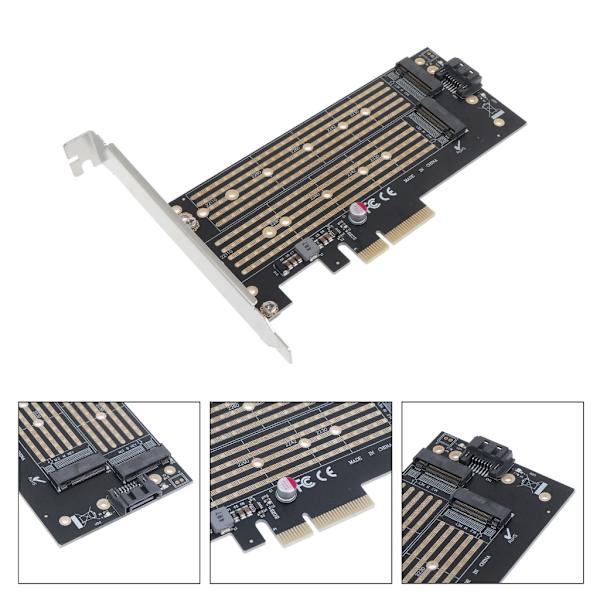 M.2 NVME till PCI-E 3.0 X4 expansionskort PCIE till M.2 Adapter Sata Internt gränssnitt PCI-E 3.0 X4 till SATA för PC
