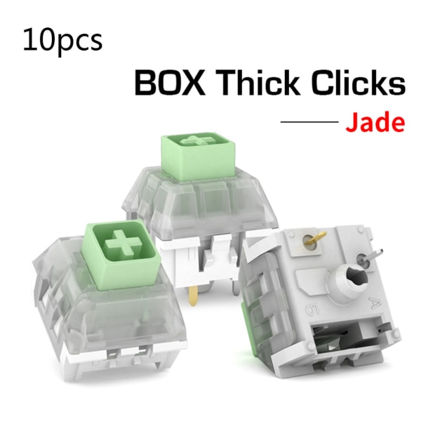 Kailh Box Thick Click Navy Blue Jade Switches RGB/SMD 3-pin Switch IP56 Vandtæt Kompatibel Cherry MX Maskintastatur