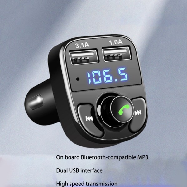 FM-sändare Bil Trådlös Bluetooth-kompatibel MP3-ljudspelare Dubbel USB -radiomodulator Handsfreesamtal 3.1A 1A USB2.0