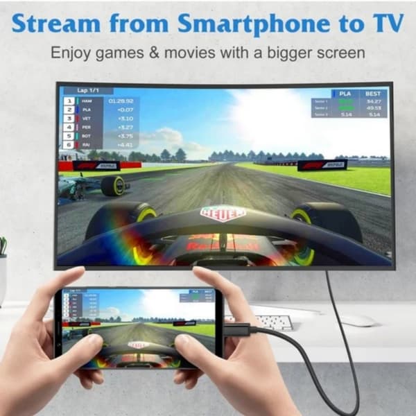 1.8M 4K Opløsning Adaptere ABS USB C Til Interface Kabel til Telefon Tablet TV Di