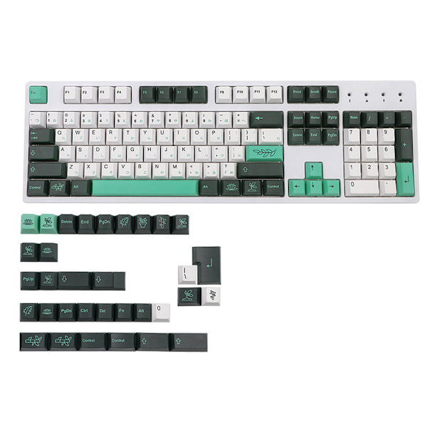 137 Taster PBT Dye Subbed Japanske Tegn Keycap Botanisk Tema for Tast Cherry Profil For Mekanisk Tastatur