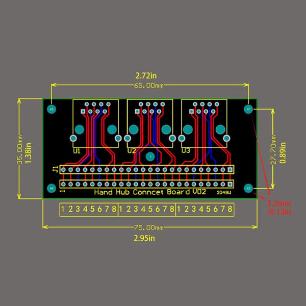 Tre-vejs RJ45 hun-interfaceadapter til midlertidig netværksløsning