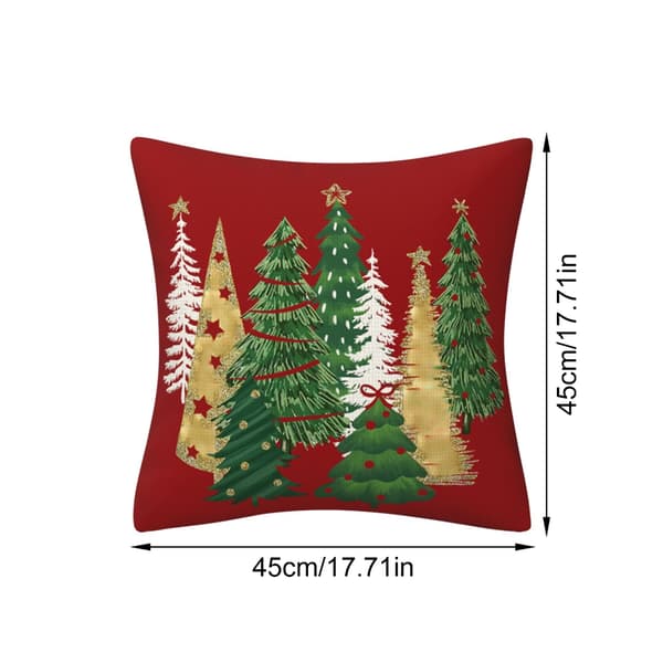Polyester Putetrekk Juletredesign Hjemmedekorasjon 4