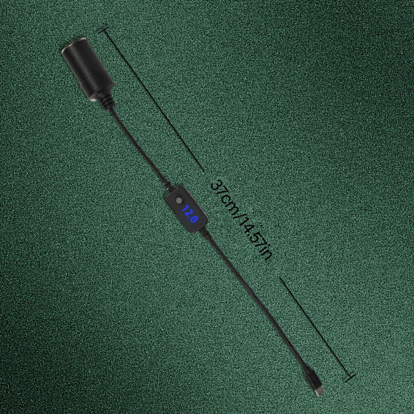 5V til 20V USB C til Biloplader Stik Kabel til DashCam og LED Lys