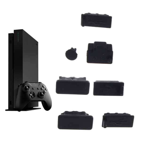 7st USB HDMI-kompatibelt cover för Xbox One X spelkonsol Cover Slitstarkt