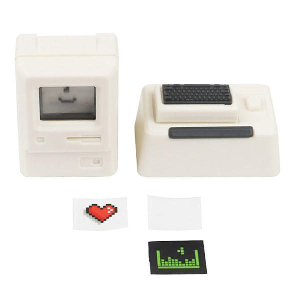 2 stk. for Mac Macintosh Retro Stil Bakbelyste Tastaturhetter Magnetisk Panel Kort Adsorbert etter Ønske for Tastaturhette for MX Brytere ESC +