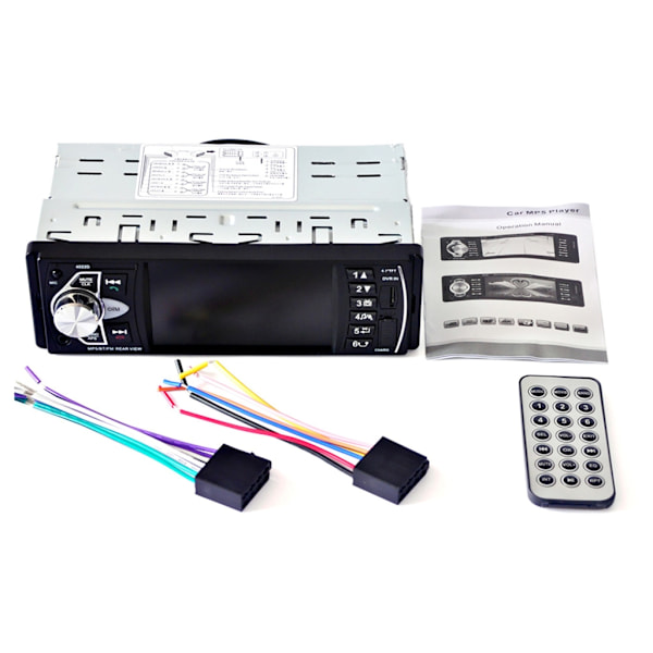 4.1-tums Bil Multimedia 1Din Handsfree Samtal Stöd USB TF-kort U-Disk AUX
