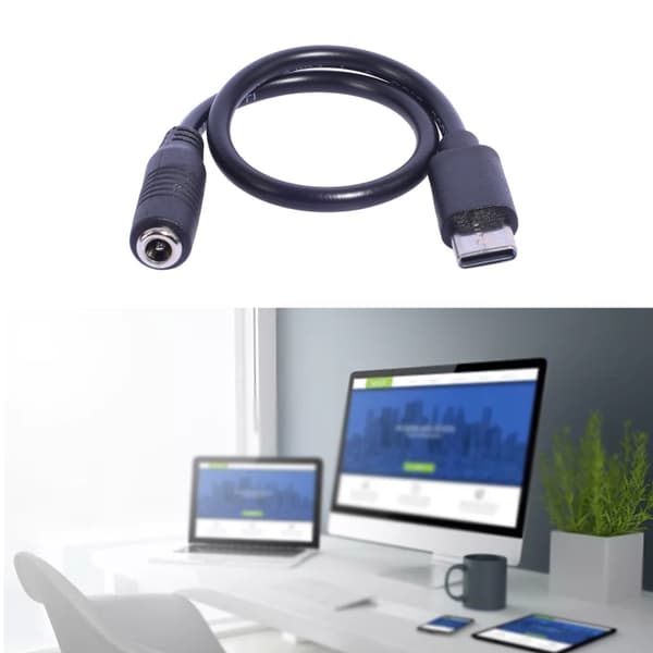 USB Type C Han til 3,5x1,35 mm Hun Opladeradapter til Enheder