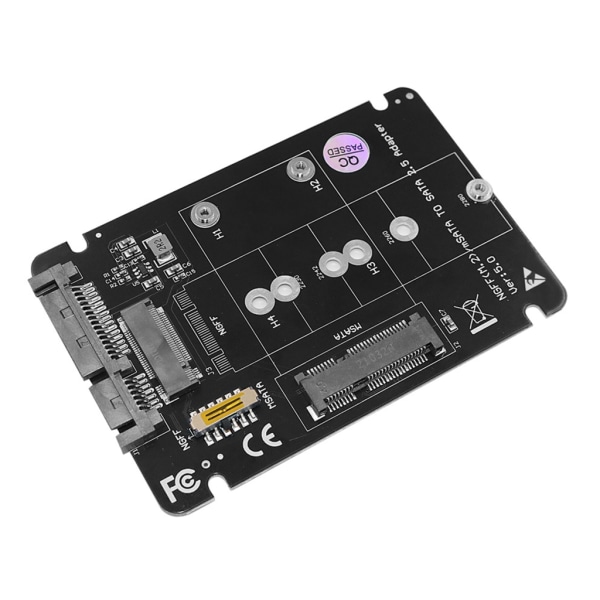 2-i-1 NGFF(M2)mSATA till SATA 2,5 tums adapter M2 NGFF/ mSATA till SATA3.0 Praktisk byte av adapterkort för konverterare null - Cross structure