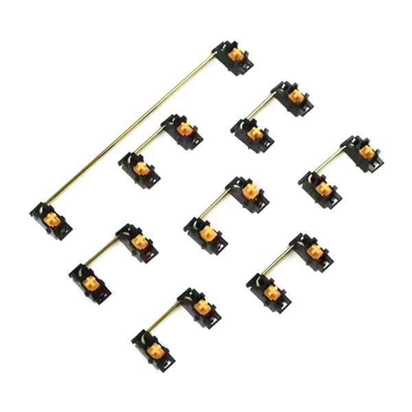 Plattmonterad stabilisator för 60 64 68 84 87 96 104 Mekaniskt tangentbord Cherry OEM stabilisatorer 6,25U 2U Golden Steel Wire A Panda