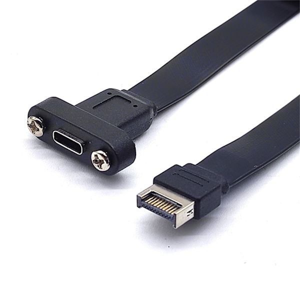 USB3.2 Frontpanel Header Typ E till USB C Hona Förlängningskabel Hög Hastighet