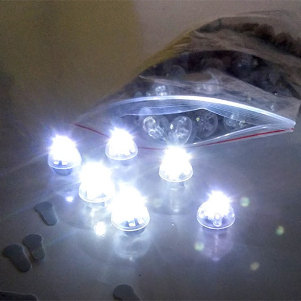 LED självlysande fingerljus Scen Liten boll Blixtlampa Konsert Julnattslampa Färgglad bollljus Plastmaterial Red 50pcs