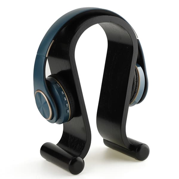Universal Headset Holder Stand Trædesign Kompakt Arbejdspladsløsning