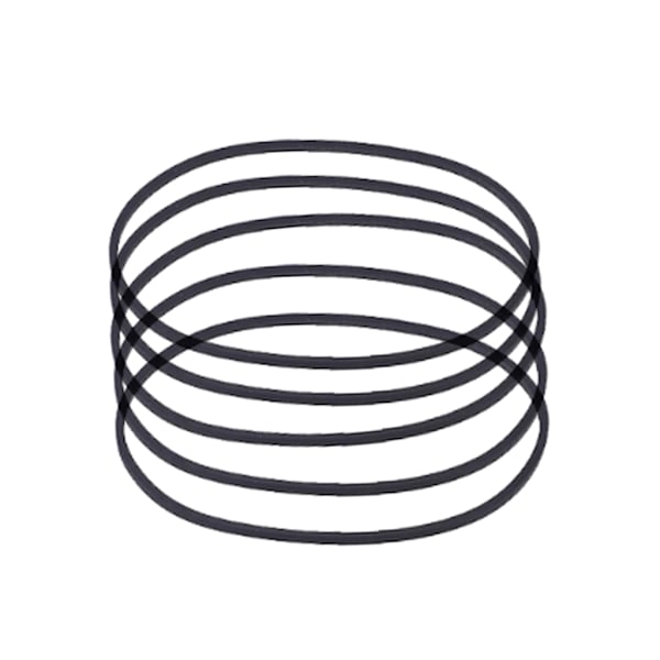 5 ST Universal 41-190 mm Kassettband Maskin Gummibälte 2 mm bredd gemensamt bälte för inspelare Walkman DVD-enheter Fold in half 64mm