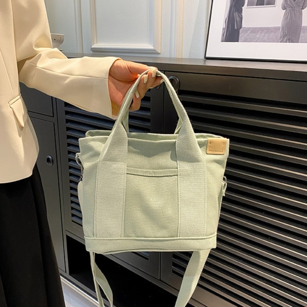 Kvinnor Harajuku tygväskor Canvas Crossbody axelväska JK Messenger Bag Dam Handväskor med stor kapacitet Deep Blue