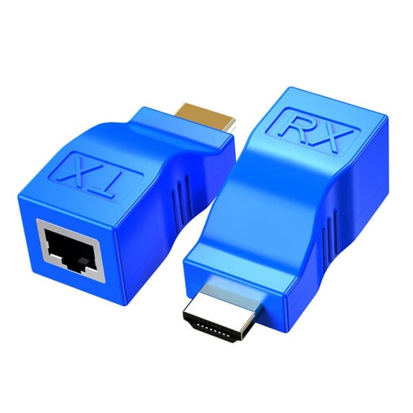 HDMIs - RJ45 -jatkoadapteri teräväpiirto videon suoratoistoon