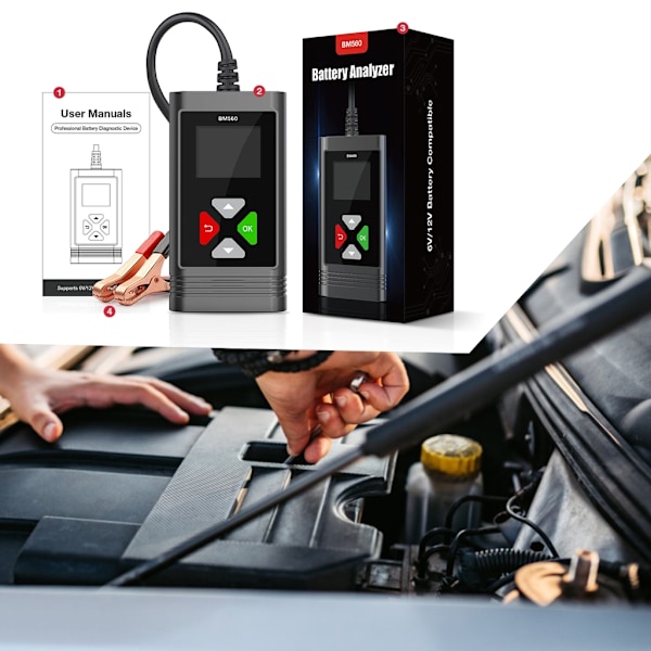 Startströmsladdningstestare Diagnostikverktyg Generator Batteritestare Analysator